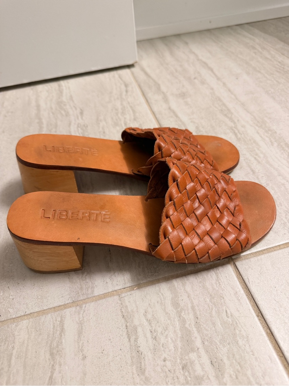 Liberté Leather Woven Mule
